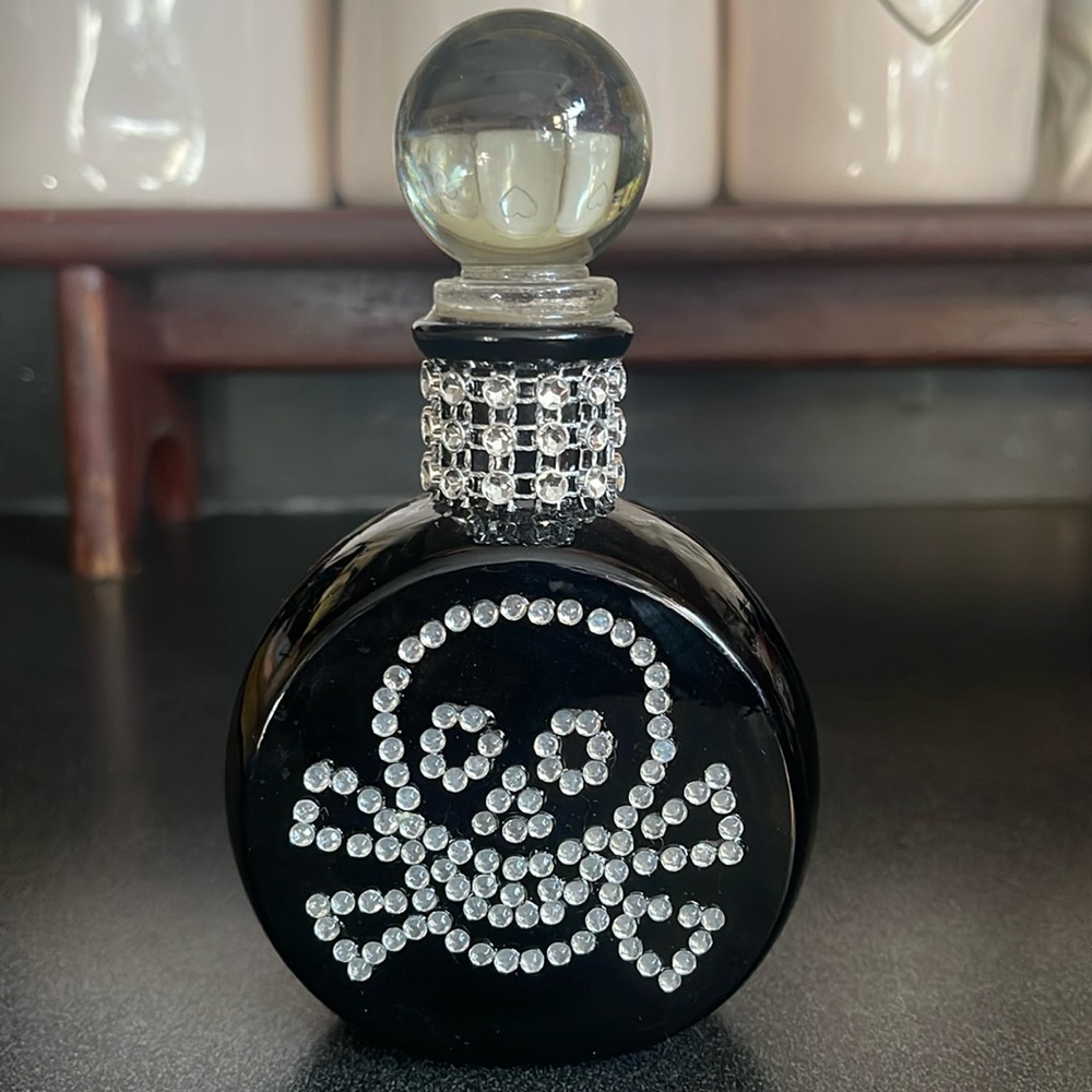 Halloween Poison Potion Skeleton Bling Bottle